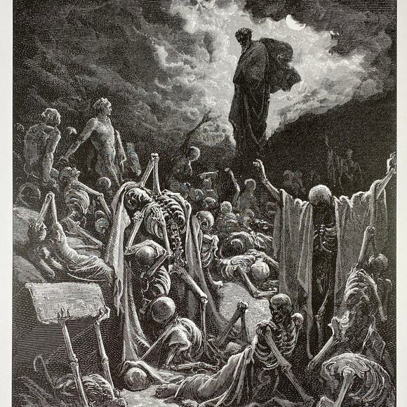 Gustave Dore, Valley of Dry Bones, Crowned Virgin, Print, Art, ~ 240707-WH 292 - Picture 1 of 4